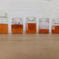 Comparing exhaust dye density after removing fleece