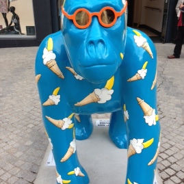 The blue gorilla: one of a series currently stalking Exeter